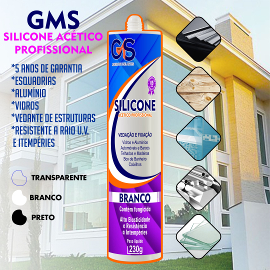 GMS SILICONE ACÉTICO 230g PROFISSIONAL